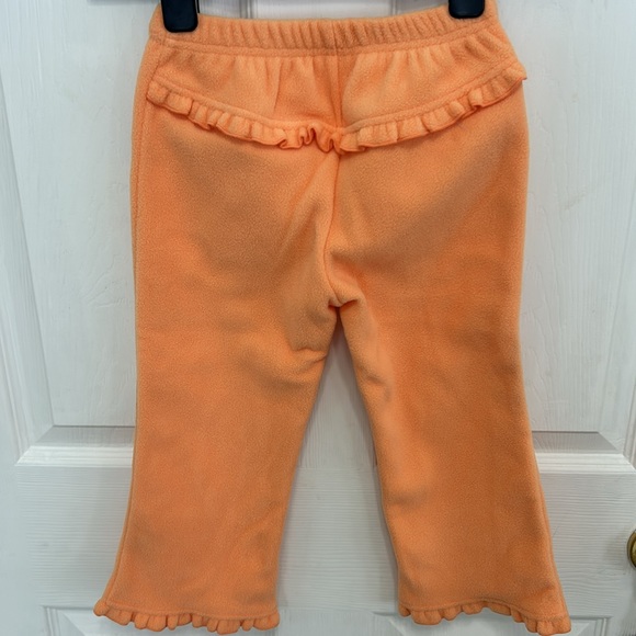 NWT Gymboree Snow Blossom orange flower fleece pant size 4T - Picture 2 of 3